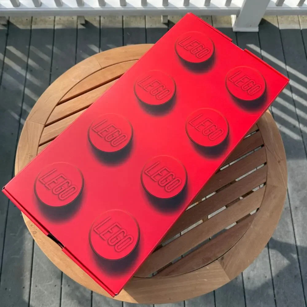 LEGO x Crocs Slides Red M6 W8 NWT Limited Edition Brick Sandals
